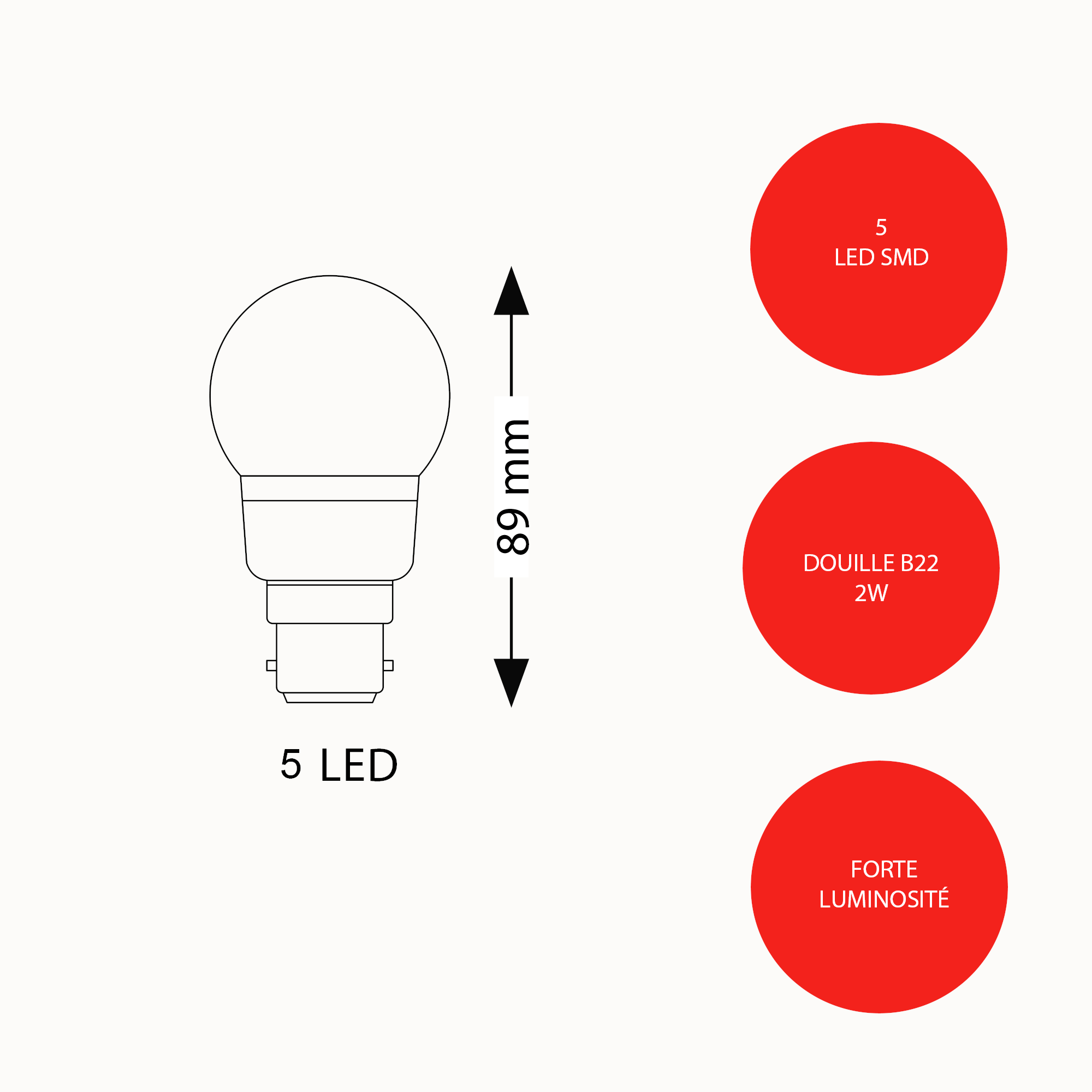 Ampoule B22 SMD